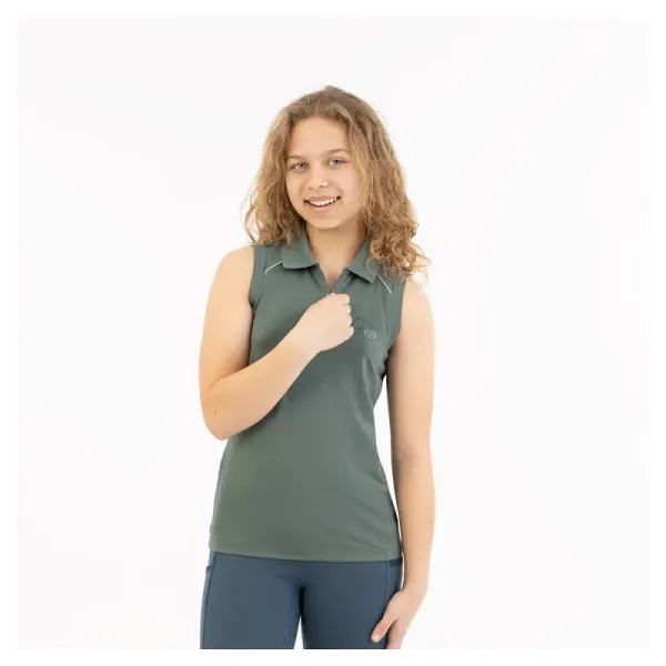 BR_Eevolv_mouwloos_poloshirt_Ilona_balsam_green