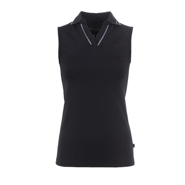 Caval_sleeveless_Polo_black