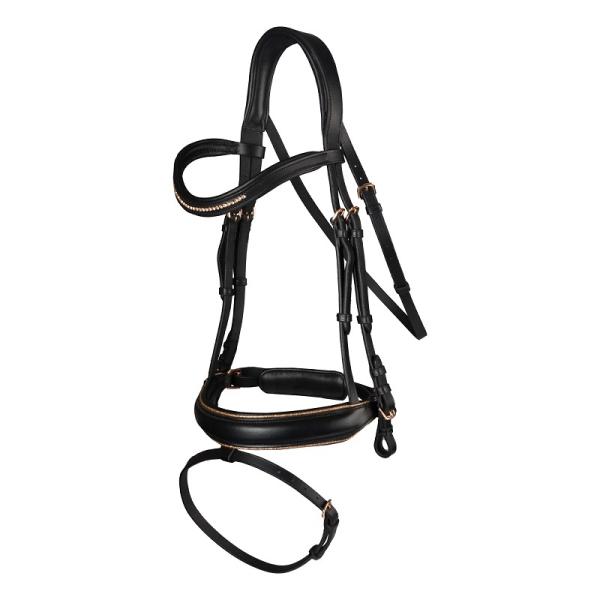 Hoofdstel_Bridle_deluxe_Black_Rose