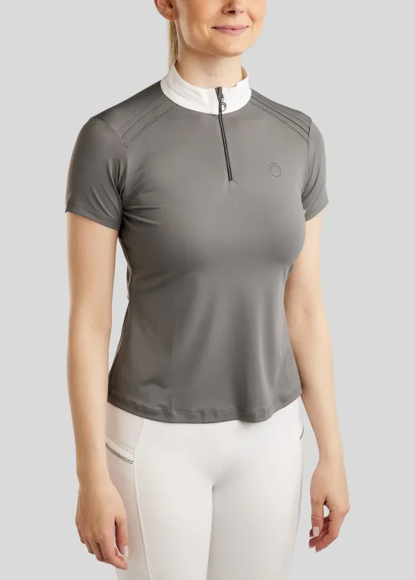 MoPearl_wedstrijdshirt_met_plooien_en_gunmetal_kristallen