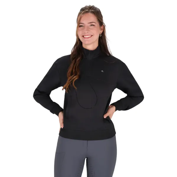 Trui_met_halve_rits_Livora_black