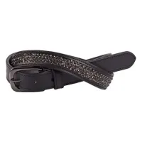 Riem_leder_Crystal_zwart_gunmetal