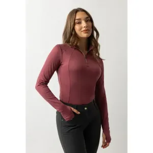 BR_half_zip_up_pullover_Lieke_Maroon