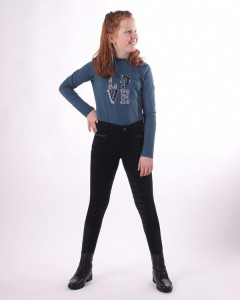 Rijbroek_Maike_junior_kniegrip_zwart